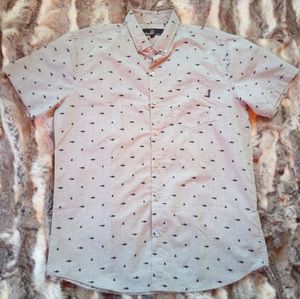 Shark Print Men's Button-up Shirt
